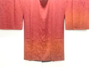 草花模様織り出し暈しリバーシブルロング絵羽道行コート